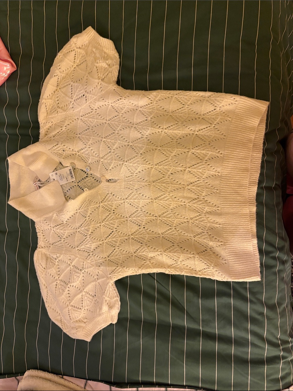 Marine layer Cream Short-Sleeve sweater